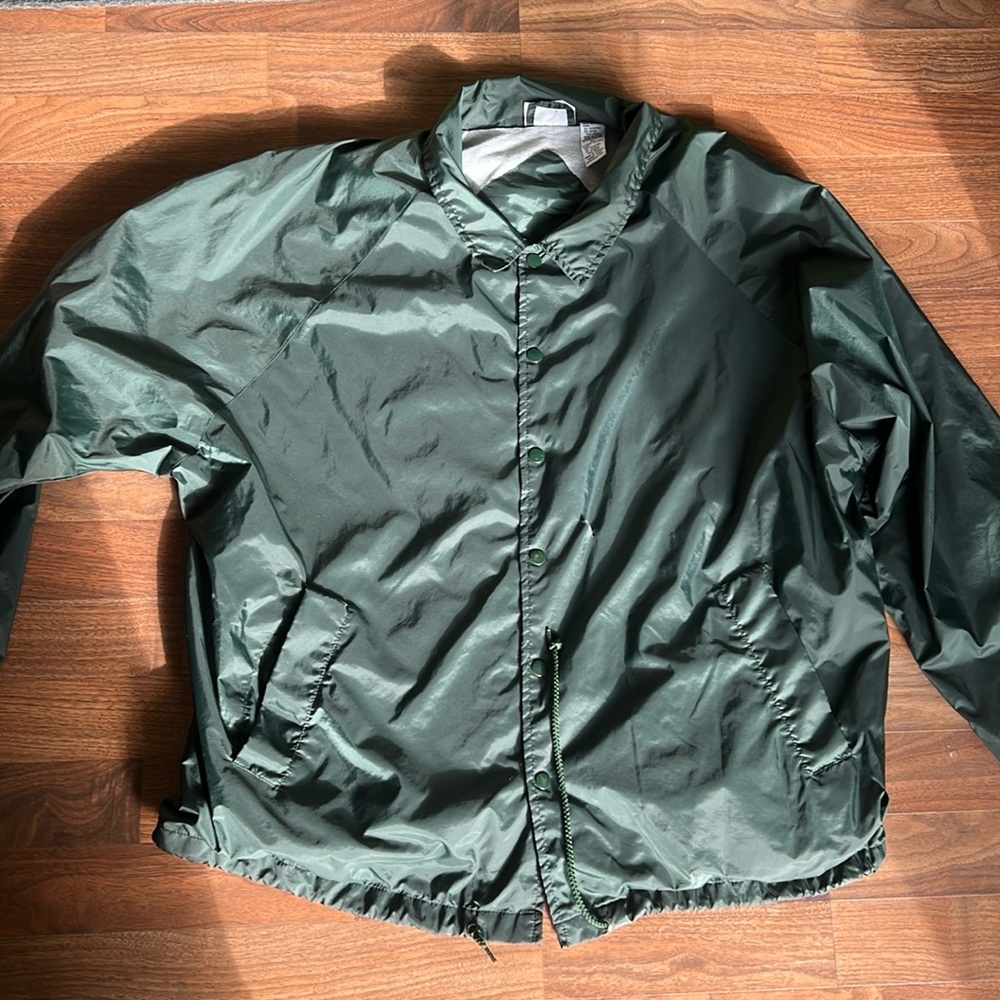 Rain jacket over coat. Insulated